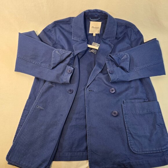 MADEWELL Officecore Bluestone Crossover (Re)generative Chino Blazer Size M NEW! - Picture 9 of 16